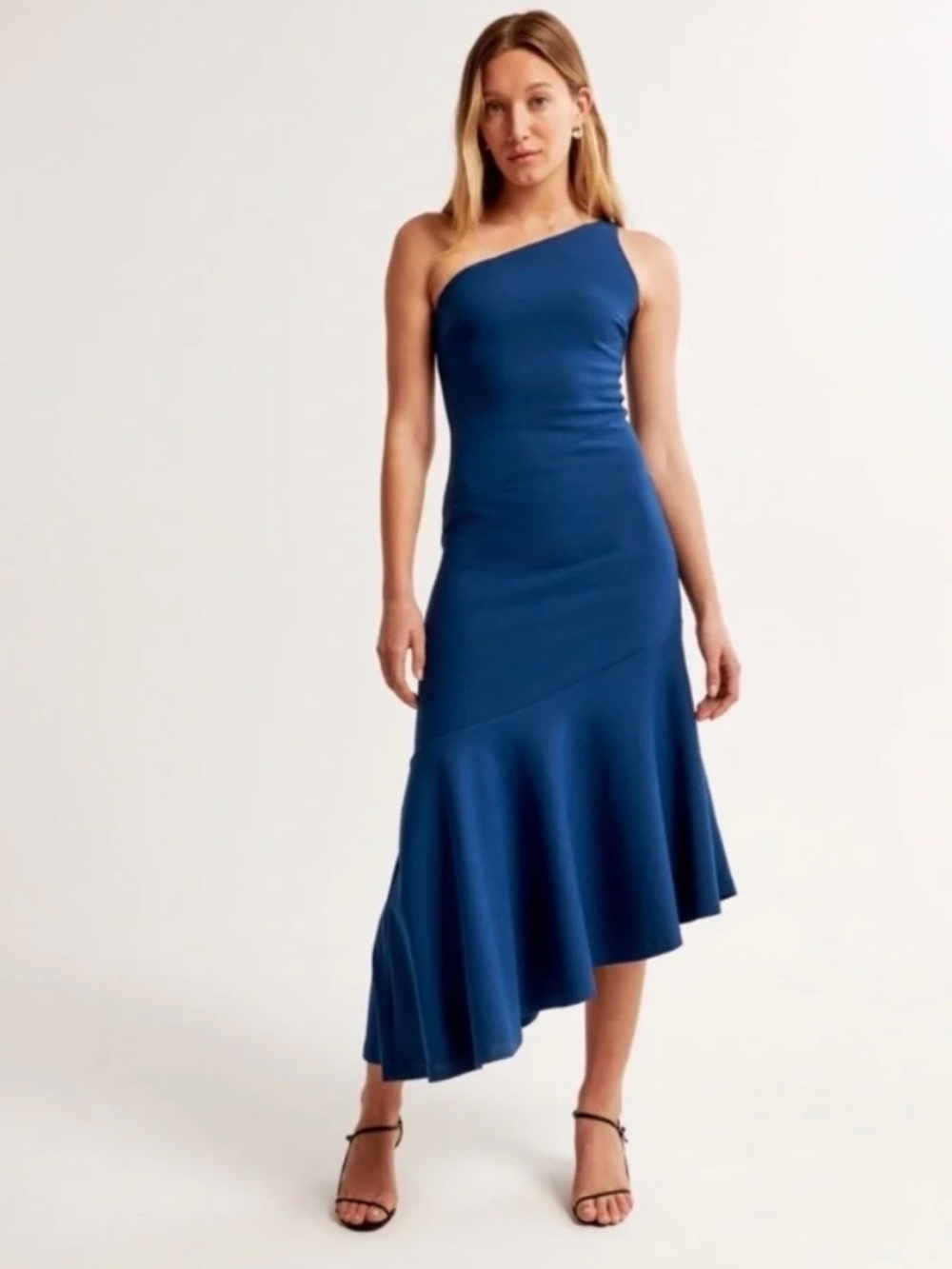 Abercrombie and Fitch one shoulder blue dress